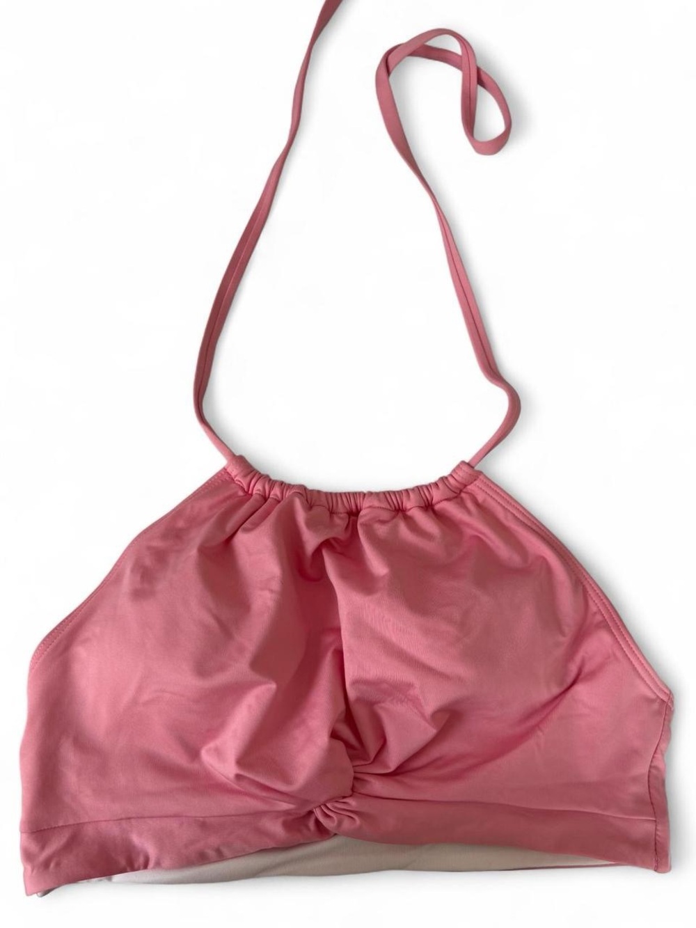 Carmen Marc Valvo Pink Halter Bikini Top